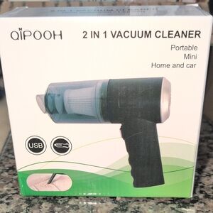 Black 2 in 1 Mini Portable Vacuum Cleaner